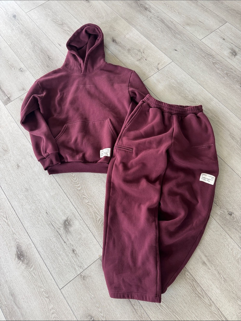 Comfrt affirmation colleWomen’s Burgundy Hoodie & Jogger Set - worn  once